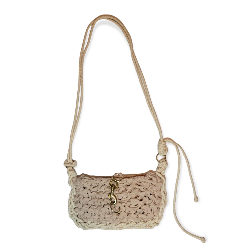 Arroz con Mango by Arquitextura natural braided crossbody purse